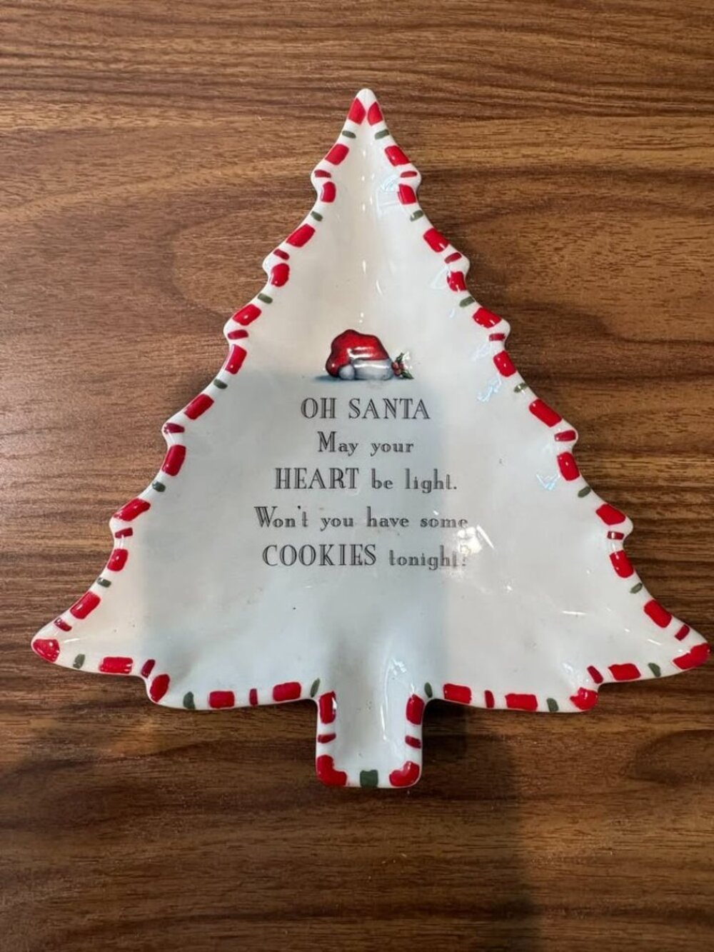 "Sweet Treats for Santa" Christmas Tree Plate